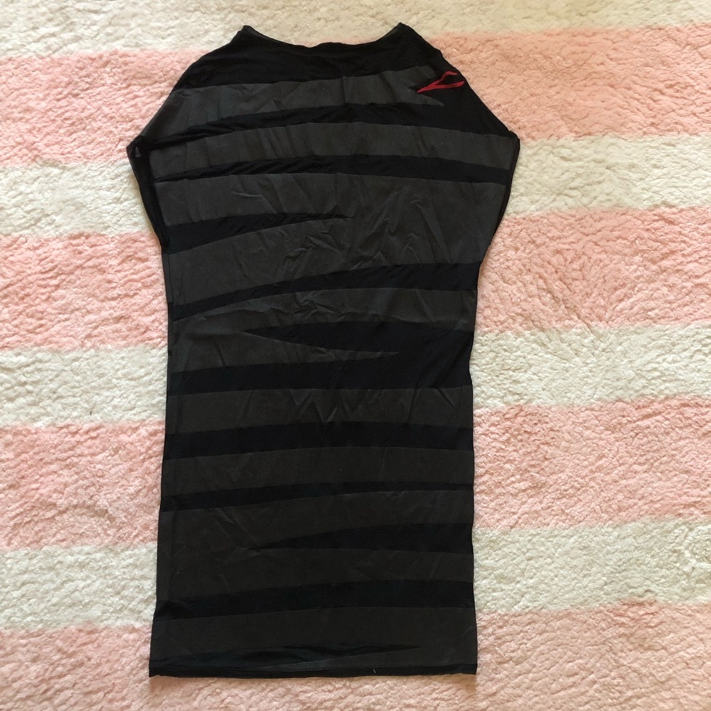 Krizia black gauzy fitted dress